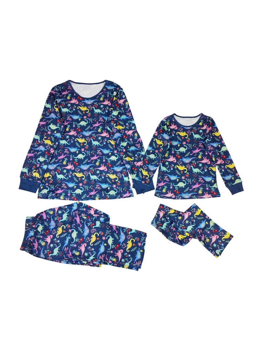 Mommy And Daughter Lovely Print Sleepwear Set Wholesale Family Matching 2