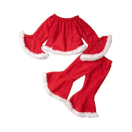 Girls Spring and Autumn Christmas Set Western Style Long Sleeve Clothes Two Piece Set Wholesale - Wholesale Baby Clothing Wholesale Kids Clothes