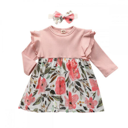 Western-style Baby Girls Pit Strip Dress Wholesale Girls Dress - Wholesale Baby Clothing Wholesale Kids Clothes