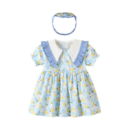 Baby Kid Girls Flower Print Dresses Wholesale - Wholesale Baby Clothing Wholesale Kids Clothes